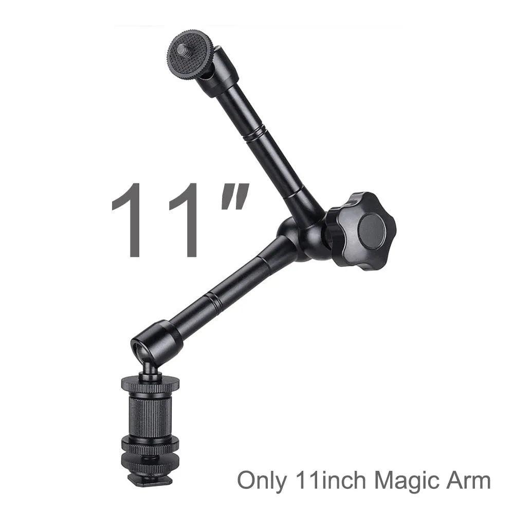11 Inch Adjustable Friction Articulating Magic Arm + Super Clamp for SLR LCD Monitor LED Flash Light Camera Accessories - ItemBear.com