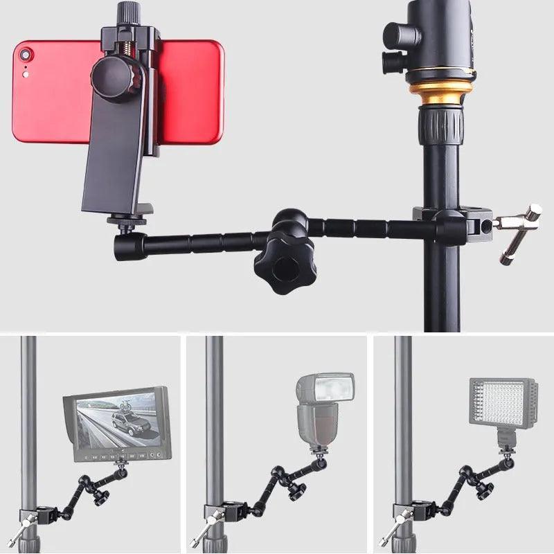 11 Inch Adjustable Friction Articulating Magic Arm + Super Clamp for SLR LCD Monitor LED Flash Light Camera Accessories - ItemBear.com