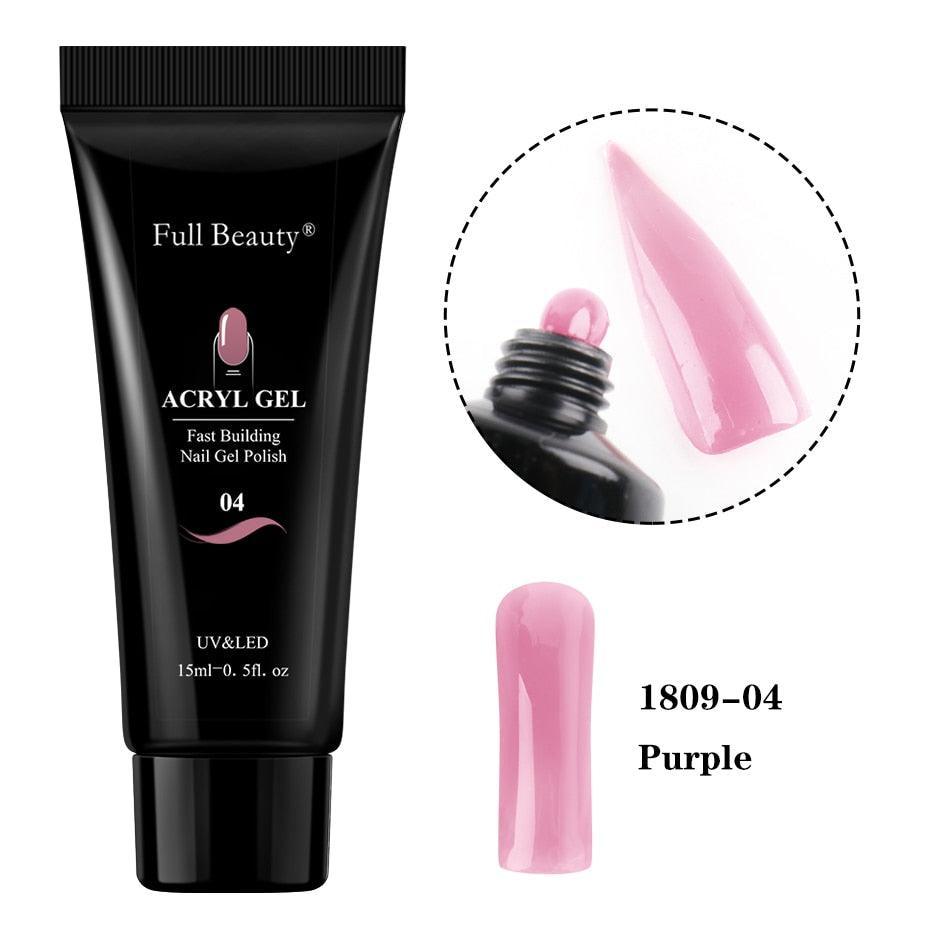 15ml Nail Extension Gel Acrylic White Clear Quick Building Gel For Nails Finger Prolong Form Tips Manicure Nail Tools JI1623-1 - ItemBear.com