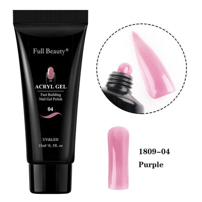 15ml Nail Extension Gel Acrylic White Clear Quick Building Gel For Nails Finger Prolong Form Tips Manicure Nail Tools JI1623-1 - ItemBear.com