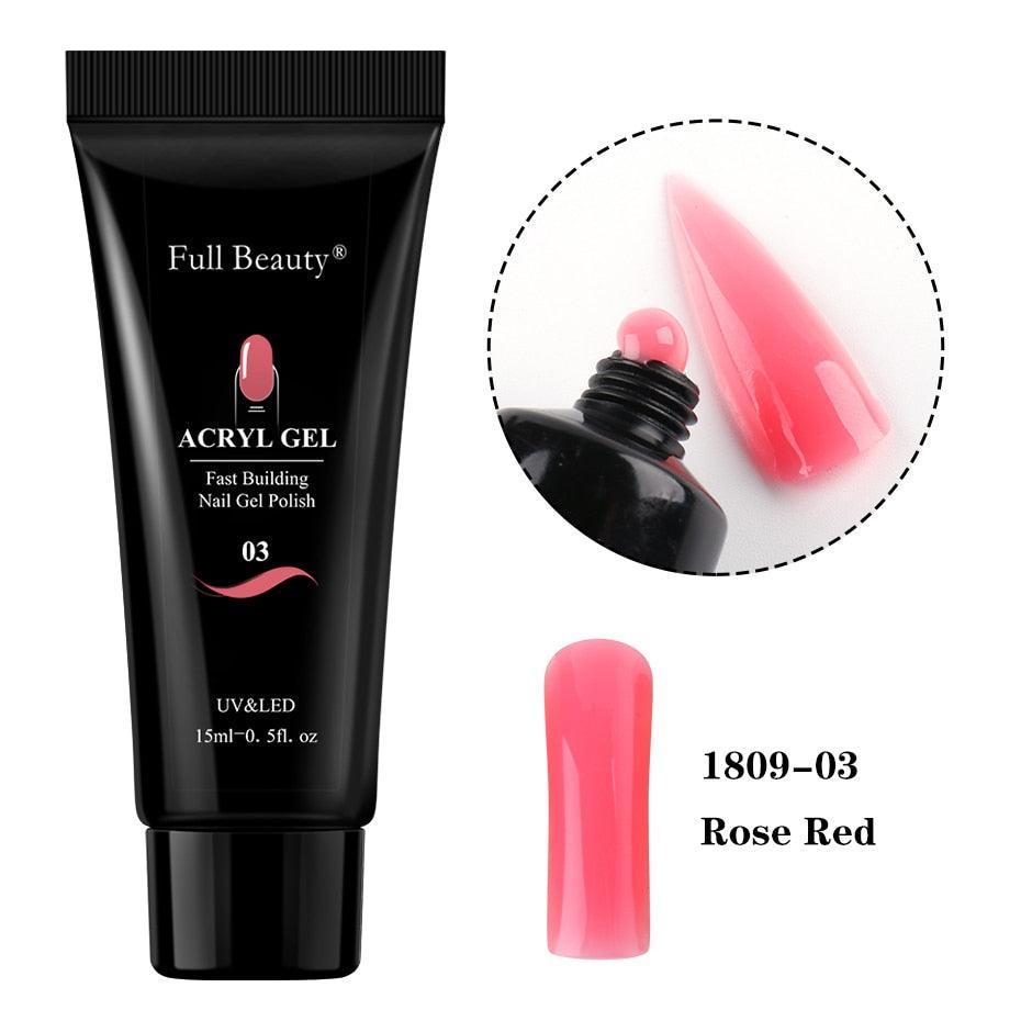 15ml Nail Extension Gel Acrylic White Clear Quick Building Gel For Nails Finger Prolong Form Tips Manicure Nail Tools JI1623-1 - ItemBear.com