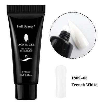 15ml Nail Extension Gel Acrylic White Clear Quick Building Gel For Nails Finger Prolong Form Tips Manicure Nail Tools JI1623-1 - ItemBear.com