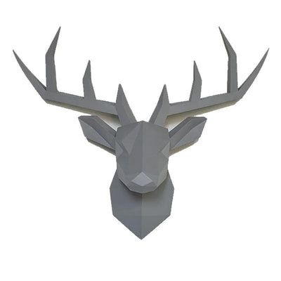 17*14 Inch,Deer Head Resin Statue Wall Decoration,Deer Model Figurine Christmas Room Decor,Sculpture Home Decoration Accessories - ItemBear.com