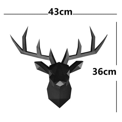 17*14 Inch,Deer Head Resin Statue Wall Decoration,Deer Model Figurine Christmas Room Decor,Sculpture Home Decoration Accessories - ItemBear.com