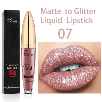 18 Colors Long Lasting Matte Glitter Liquid Shiny Lip Gloss - ItemBear.com