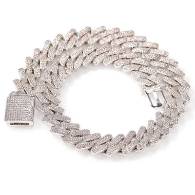 18mm Cubic Zircon 3rows Cubans Link Necklace Gold Plated Luxury Copper Micro Paved CZ Cuban Chain 16/18/20inch - ItemBear.com