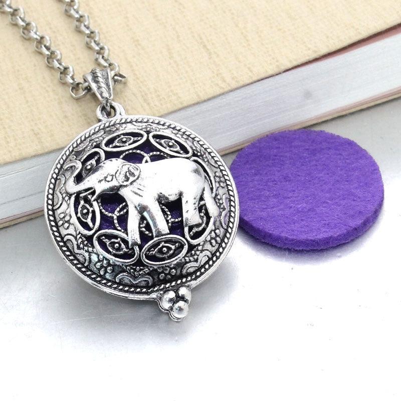 1pcs Aroma Diffuser Necklace Open Antique Vintage Lockets Pendant Perfume Essential Oil Aromatherapy Locket Necklace With Pads - ItemBear.com