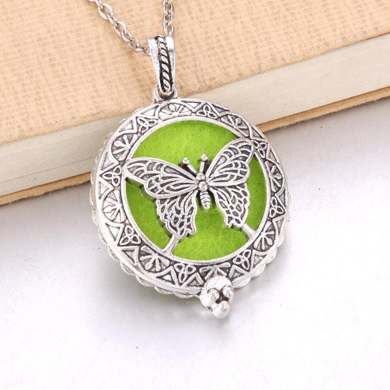 1pcs Aroma Diffuser Necklace Open Antique Vintage Lockets Pendant Perfume Essential Oil Aromatherapy Locket Necklace With Pads - ItemBear.com