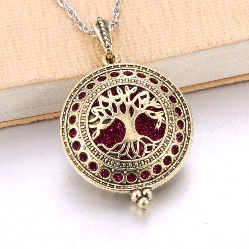 1pcs Aroma Diffuser Necklace Open Antique Vintage Lockets Pendant Perfume Essential Oil Aromatherapy Locket Necklace With Pads - ItemBear.com