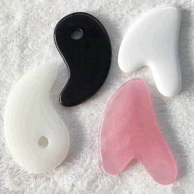 1Pcs Beeswax Guasha Scraping Massage Scraper Face Massager Acupuncture Gua Sha Board Acupoint Face Eye Care SPA Massage Tool - ItemBear.com