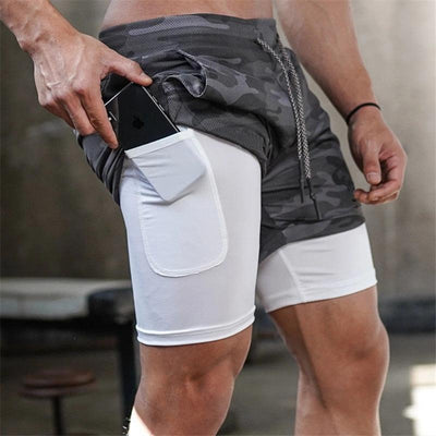2021 Camo Running Shorts Men 2 In 1 Double-deck Quick Dry GYM Sport Shorts Fitness Jogging Workout Shorts Men Sports Short Pants - ItemBear.com