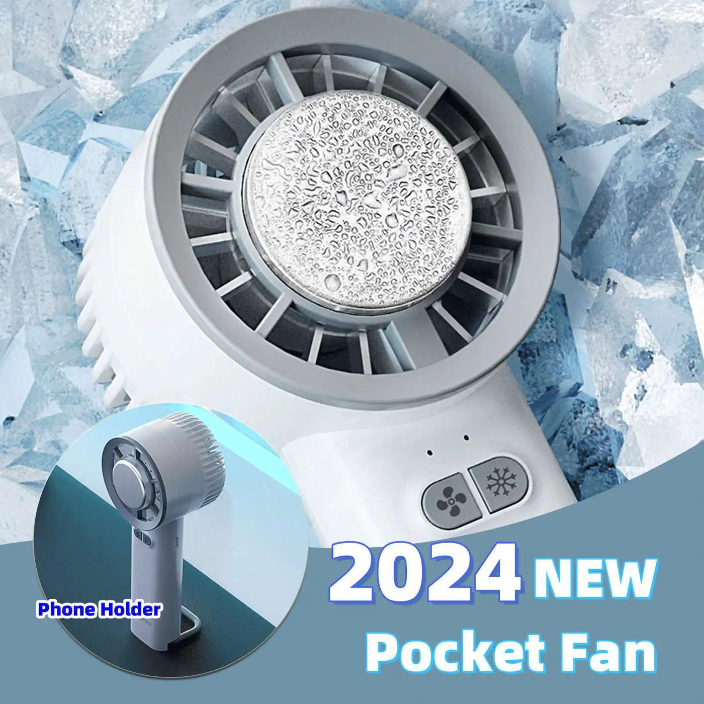 2024 Summer Gadget Handheld Turbo Jet Fan Mini Portable Ice Cold Fan Generation Brushless Motor Wind High Speed Duct Fans Violent Blower - ItemBear.com