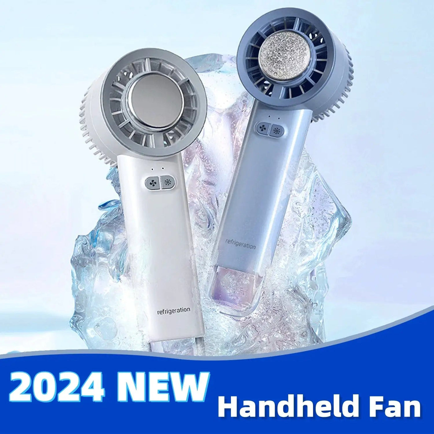 2024 Summer Gadget Handheld Turbo Jet Fan Mini Portable Ice Cold Fan Generation Brushless Motor Wind High Speed Duct Fans Violent Blower - ItemBear.com