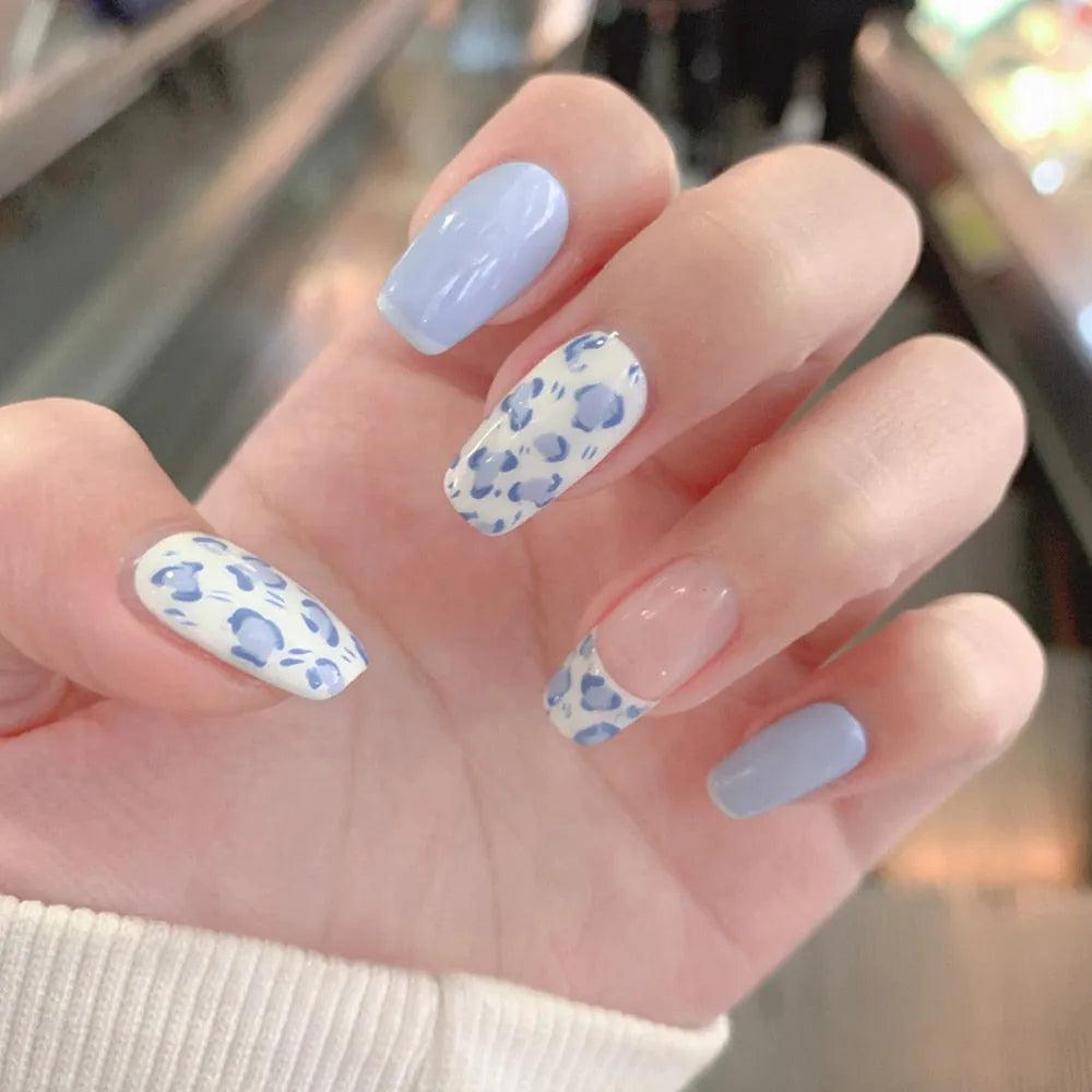 24Pcs Middle Length Ballerina Nude Pink Color False Nails Design With Heart Pattern DIY Artificial Fake Nails With Press Glue - ItemBear.com