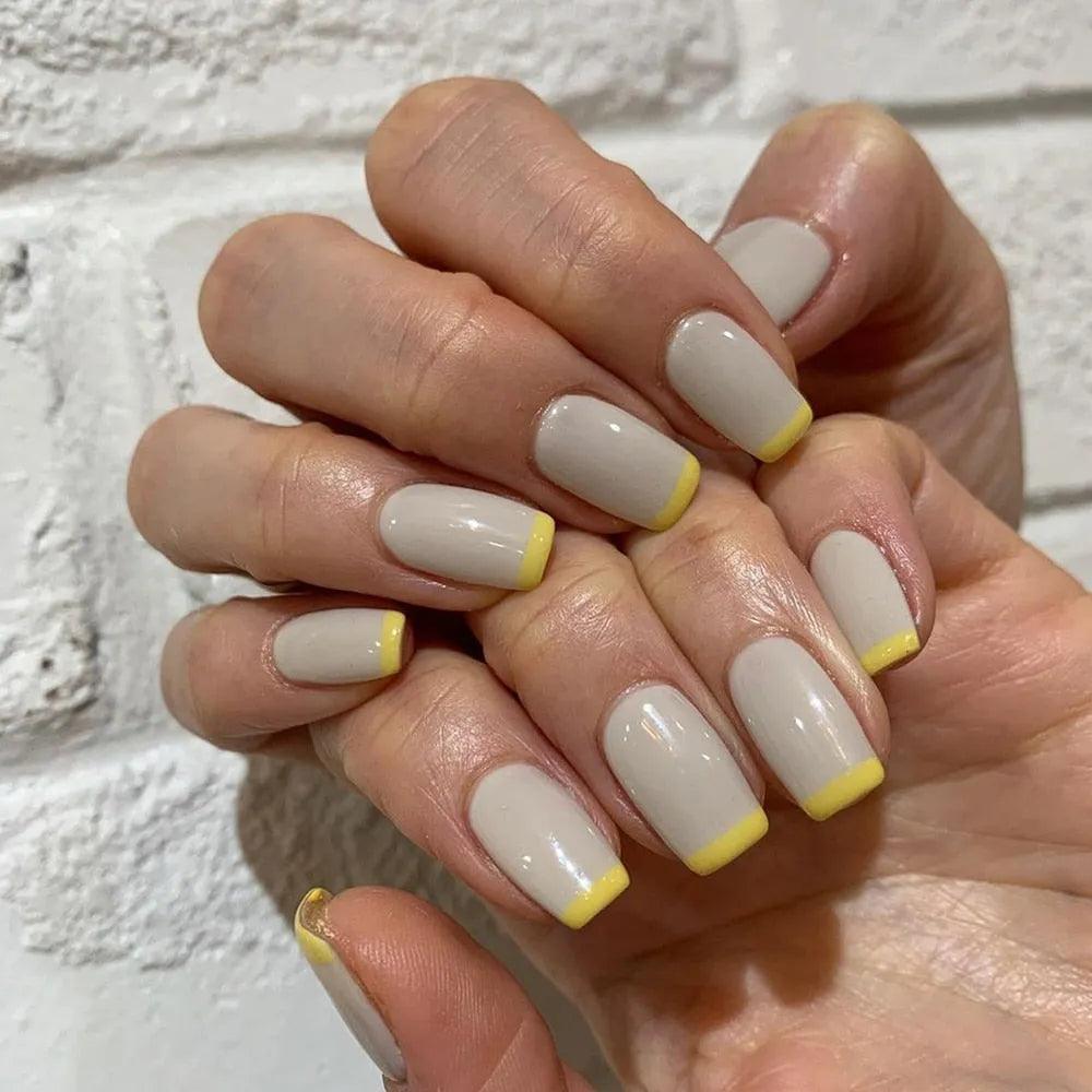 24Pcs Middle Length Ballerina Nude Pink Color False Nails Design With Heart Pattern DIY Artificial Fake Nails With Press Glue - ItemBear.com