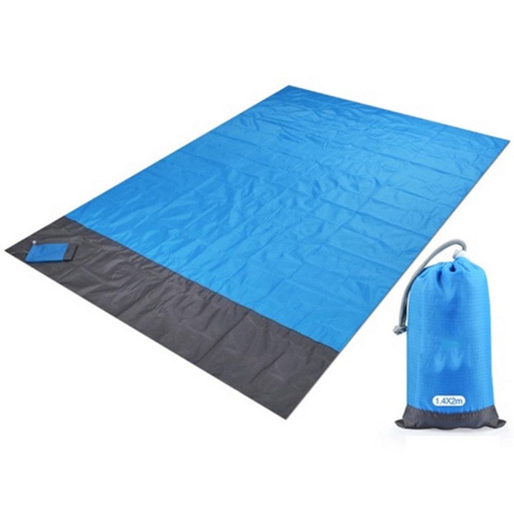 2x2.1m Waterproof Pocket Beach Blanket Folding Camping Mat Mattress Portable Lightweight Mat Outdoor Picnic Mat Sand Beach Mat - ItemBear.com