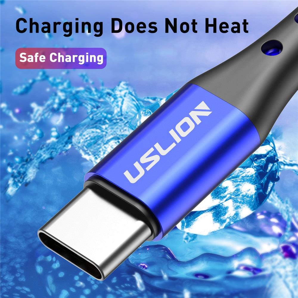3A USB Type C Cable Wire For Samsung S10 S20 Xiaomi mi 11 Mobile Phone Fast Charging USB C Cable Type - C Charger Micro USB Cables - ItemBear.com