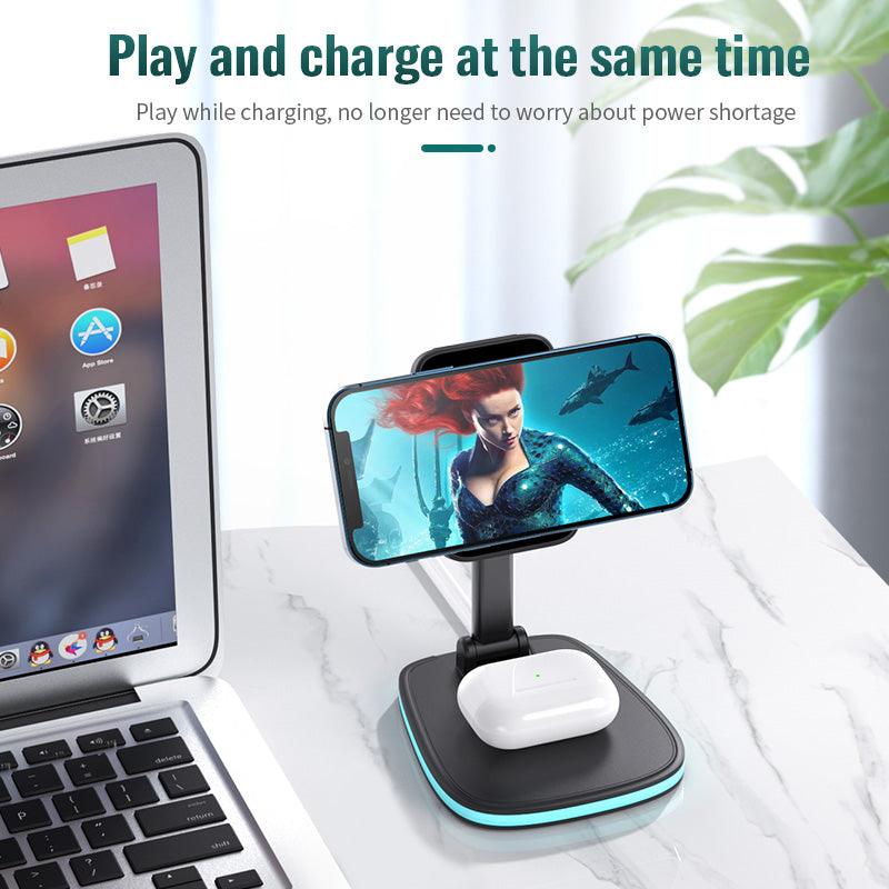 3in1 15W Folding Wireless Magnetic Charger - ItemBear.com