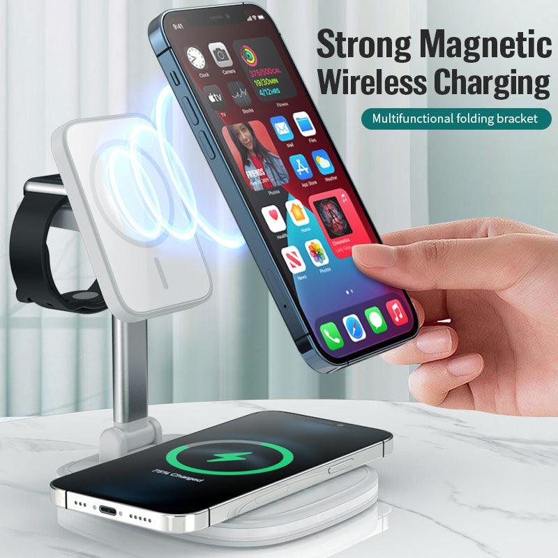 3in1 15W Folding Wireless Magnetic Charger - ItemBear.com