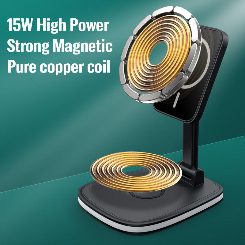 3in1 15W Folding Wireless Magnetic Charger - ItemBear.com