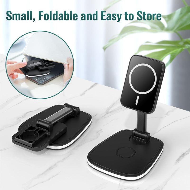 3in1 15W Folding Wireless Magnetic Charger - ItemBear.com