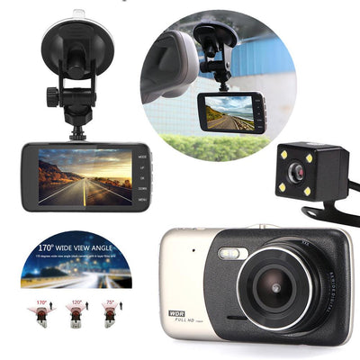 4" Dual Lens 1080P FHD 1.0MP Dash Camera Car DVR - ItemBear.com
