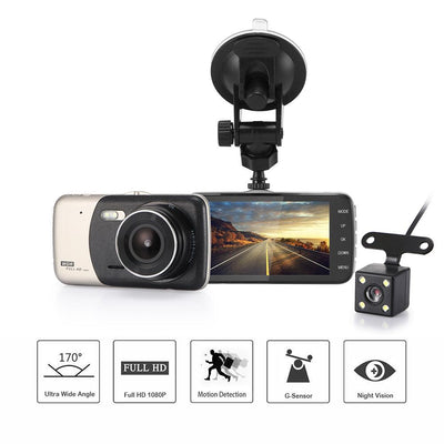4" Dual Lens 1080P FHD 1.0MP Dash Camera Car DVR - ItemBear.com