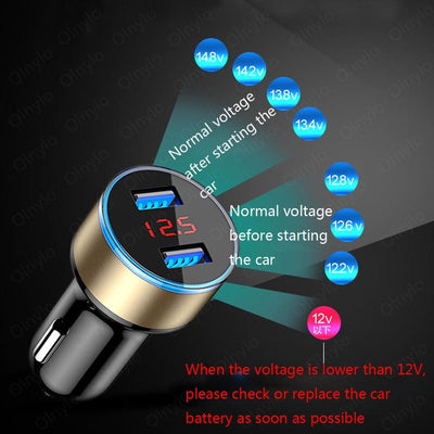 4.8A LED Display USB Phone Charger Car - Charger for Xiaomi Samsung For iPhone 12 11 Pro 7 8 Plus Mobile Phone Adapter Car Charger - ItemBear.com