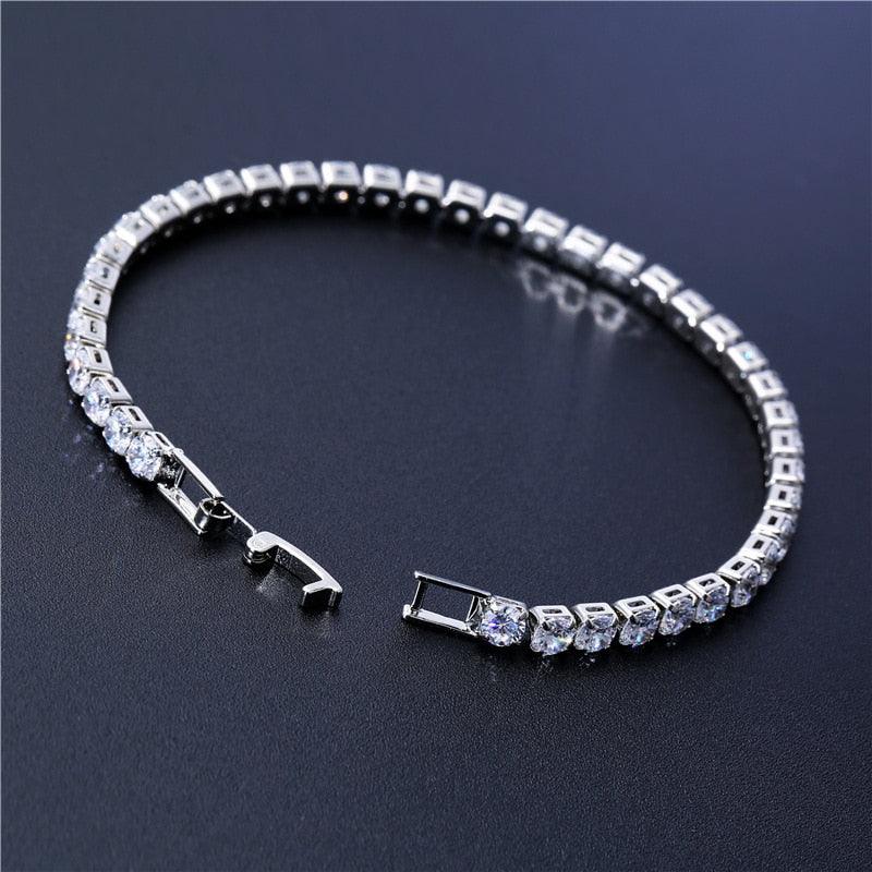 4mm Cubic Zirconia Tennis Bracelet Iced Out Chain Bracelets For Women Men Gold Silver Color Men Bracelet CZ Chain Homme Jewelry - ItemBear.com