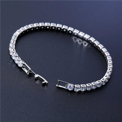 4mm Cubic Zirconia Tennis Bracelet Iced Out Chain Bracelets For Women Men Gold Silver Color Men Bracelet CZ Chain Homme Jewelry - ItemBear.com