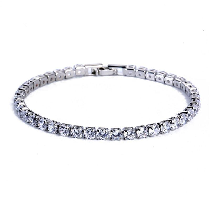 4mm Cubic Zirconia Tennis Bracelet Iced Out Chain Bracelets For Women Men Gold Silver Color Men Bracelet CZ Chain Homme Jewelry - ItemBear.com