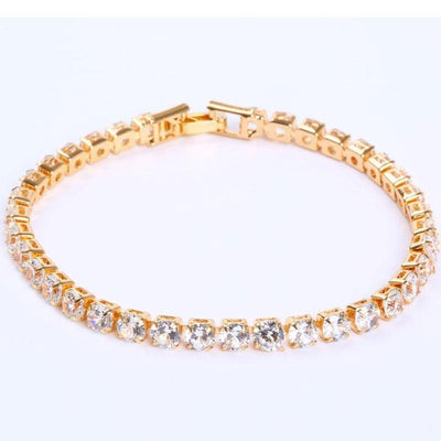4mm Cubic Zirconia Tennis Bracelet Iced Out Chain Bracelets For Women Men Gold Silver Color Men Bracelet CZ Chain Homme Jewelry - ItemBear.com