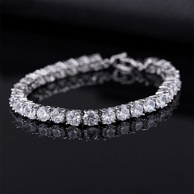 4mm Cubic Zirconia Tennis Bracelet Iced Out Chain Bracelets For Women Men Gold Silver Color Men Bracelet CZ Chain Homme Jewelry - ItemBear.com