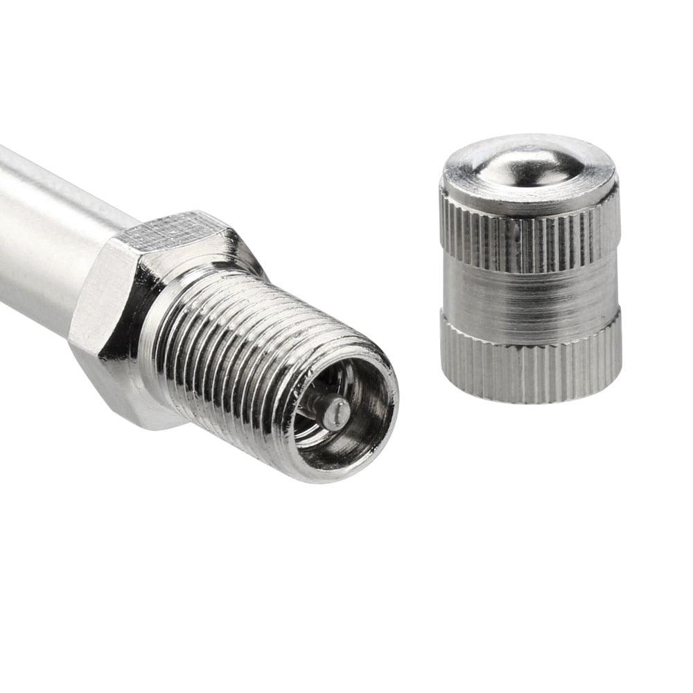 4x Chrome Tyre Wheel Valve Extension Extender Caps - ItemBear.com