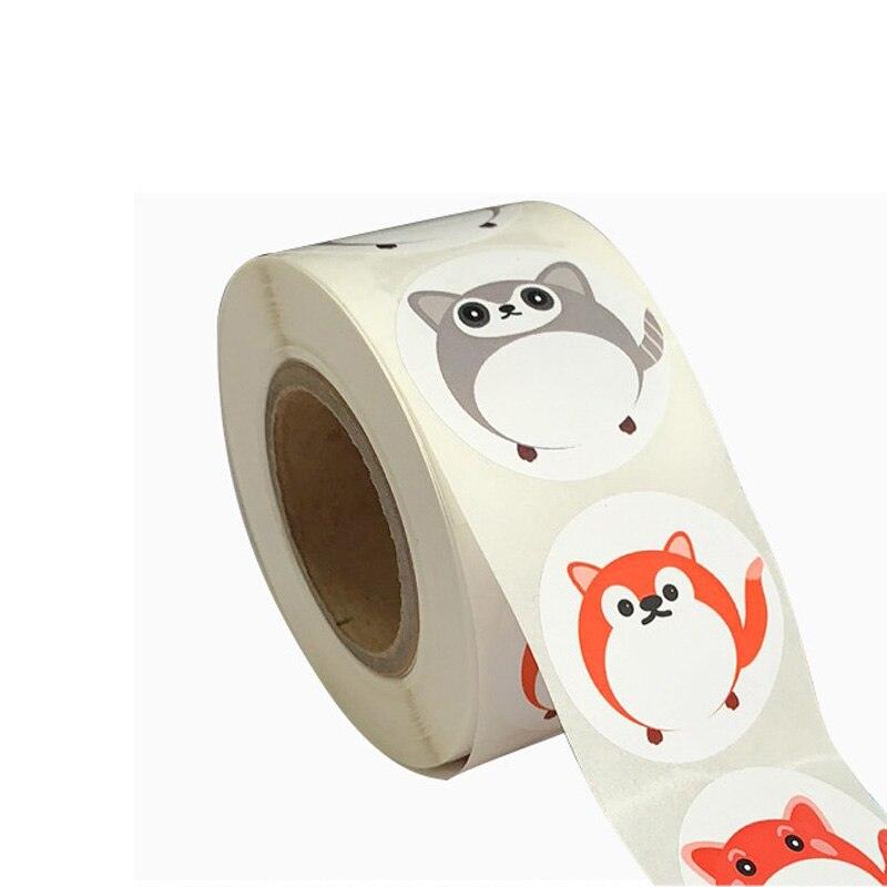 500pcs Funny Animal Stickers roll classic Cute Waterproof farm Package Seal Label Cool Skateboard school Stickers Reward For Kid - ItemBear.com