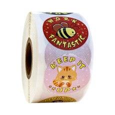 500pcs Funny Animal Stickers roll classic Cute Waterproof farm Package Seal Label Cool Skateboard school Stickers Reward For Kid - ItemBear.com