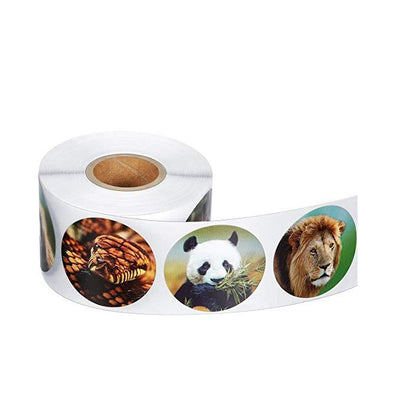 500pcs Funny Animal Stickers roll classic Cute Waterproof farm Package Seal Label Cool Skateboard school Stickers Reward For Kid - ItemBear.com