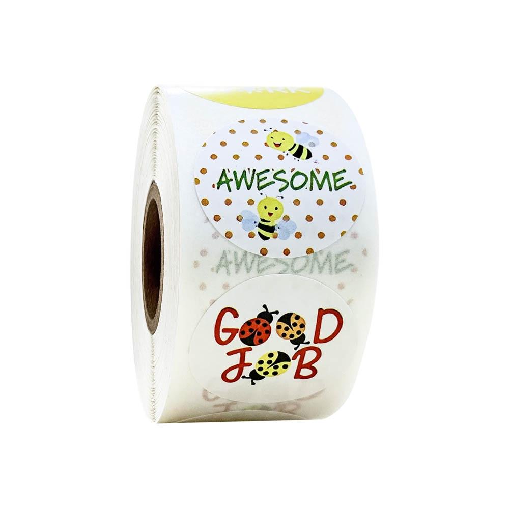 500pcs Funny Animal Stickers roll classic Cute Waterproof farm Package Seal Label Cool Skateboard school Stickers Reward For Kid - ItemBear.com