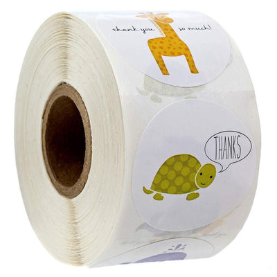 500pcs Funny Animal Stickers roll classic Cute Waterproof farm Package Seal Label Cool Skateboard school Stickers Reward For Kid - ItemBear.com