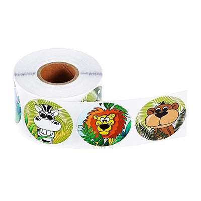 500pcs Funny Animal Stickers roll classic Cute Waterproof farm Package Seal Label Cool Skateboard school Stickers Reward For Kid - ItemBear.com