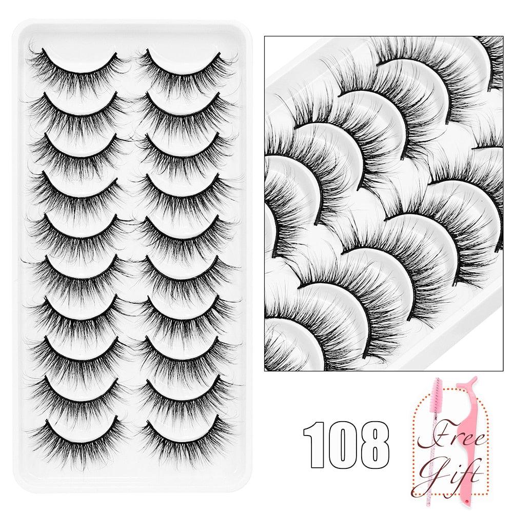 5/10Pairs 3D Mink Lashes Natural Eyelashes Dramatic False Eyelashes Faux Cils Makeup Wholesale Fake Eyelash Extension maquiagem - ItemBear.com