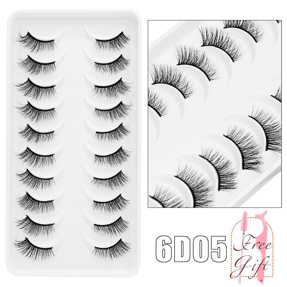 5/10Pairs 3D Mink Lashes Natural Eyelashes Dramatic False Eyelashes Faux Cils Makeup Wholesale Fake Eyelash Extension maquiagem - ItemBear.com