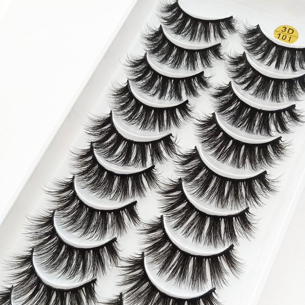 5/10Pairs 3D Mink Lashes Natural Eyelashes Dramatic False Eyelashes Faux Cils Makeup Wholesale Fake Eyelash Extension maquiagem - ItemBear.com