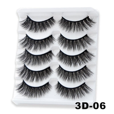 5/10Pairs 3D Mink Lashes Natural Eyelashes Dramatic False Eyelashes Faux Cils Makeup Wholesale Fake Eyelash Extension maquiagem - ItemBear.com