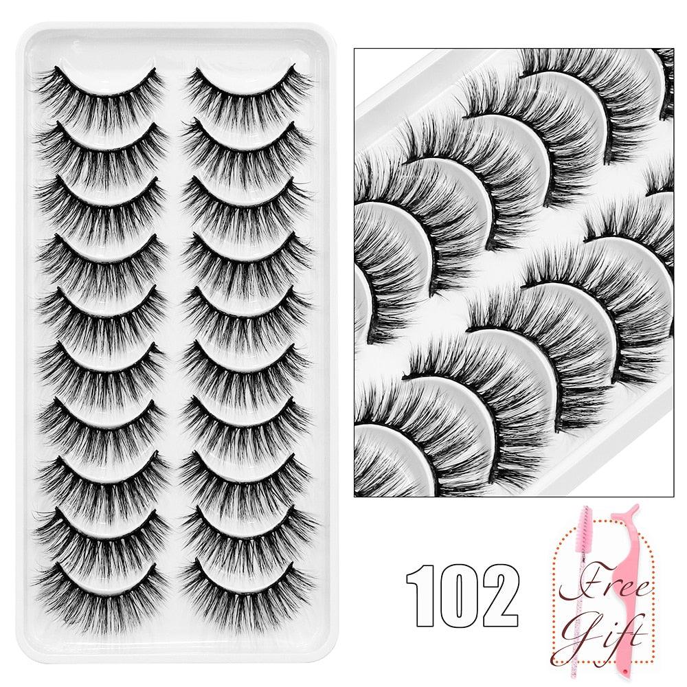 5/10Pairs 3D Mink Lashes Natural Eyelashes Dramatic False Eyelashes Faux Cils Makeup Wholesale Fake Eyelash Extension maquiagem - ItemBear.com