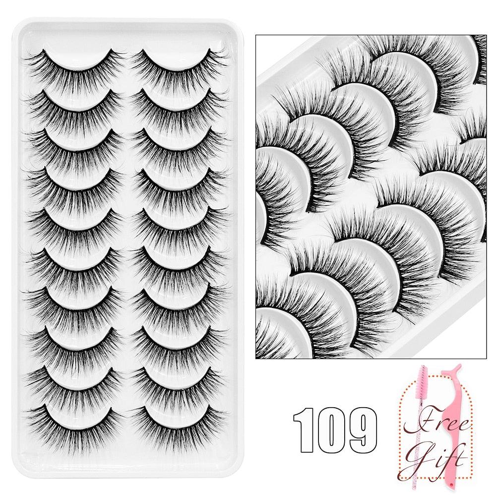 5/10Pairs 3D Mink Lashes Natural Eyelashes Dramatic False Eyelashes Faux Cils Makeup Wholesale Fake Eyelash Extension maquiagem - ItemBear.com