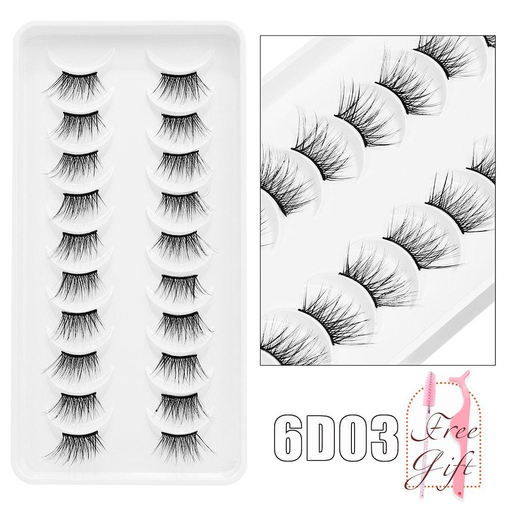 5/10Pairs 3D Mink Lashes Natural Eyelashes Dramatic False Eyelashes Faux Cils Makeup Wholesale Fake Eyelash Extension maquiagem - ItemBear.com