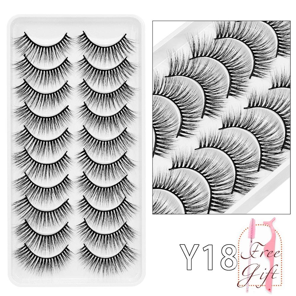 5/10Pairs 3D Mink Lashes Natural Eyelashes Dramatic False Eyelashes Faux Cils Makeup Wholesale Fake Eyelash Extension maquiagem - ItemBear.com