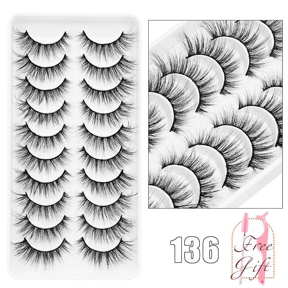 5/10Pairs 3D Mink Lashes Natural Eyelashes Dramatic False Eyelashes Faux Cils Makeup Wholesale Fake Eyelash Extension maquiagem - ItemBear.com
