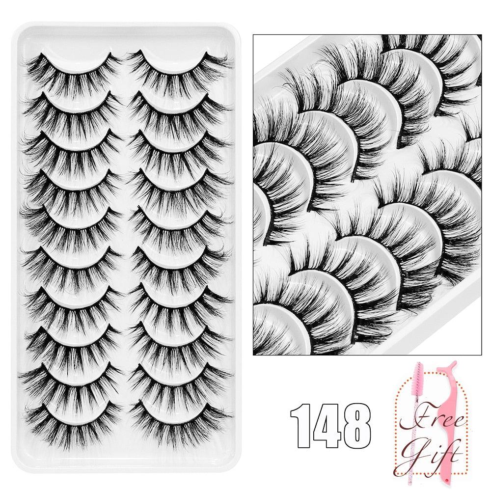 5/10Pairs 3D Mink Lashes Natural Eyelashes Dramatic False Eyelashes Faux Cils Makeup Wholesale Fake Eyelash Extension maquiagem - ItemBear.com